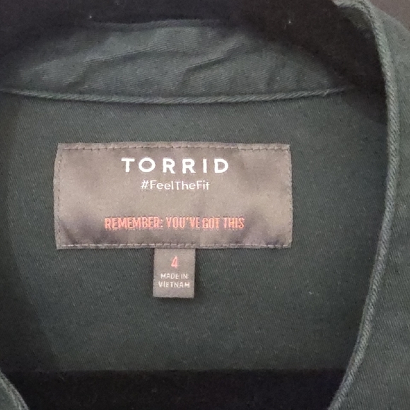 Torrid Dark Green Military Style Blazer - Picture 2 of 5